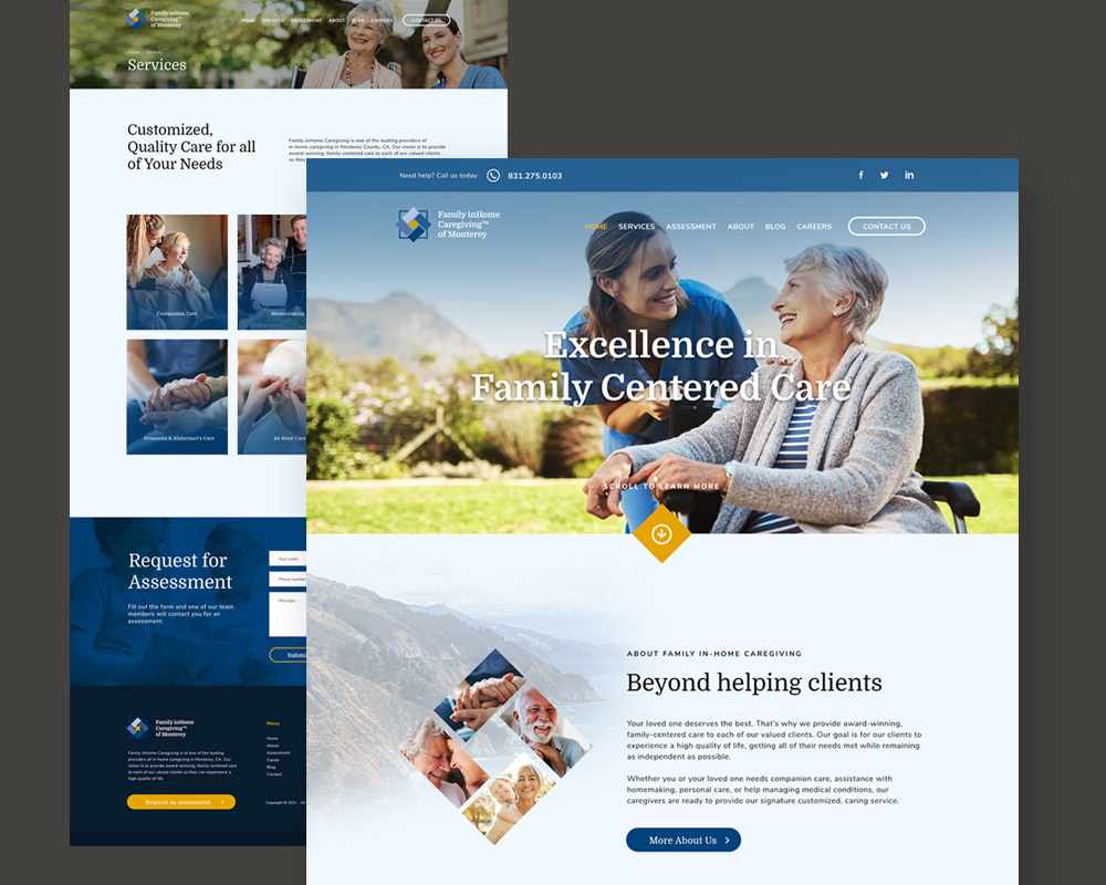 caregiver web design