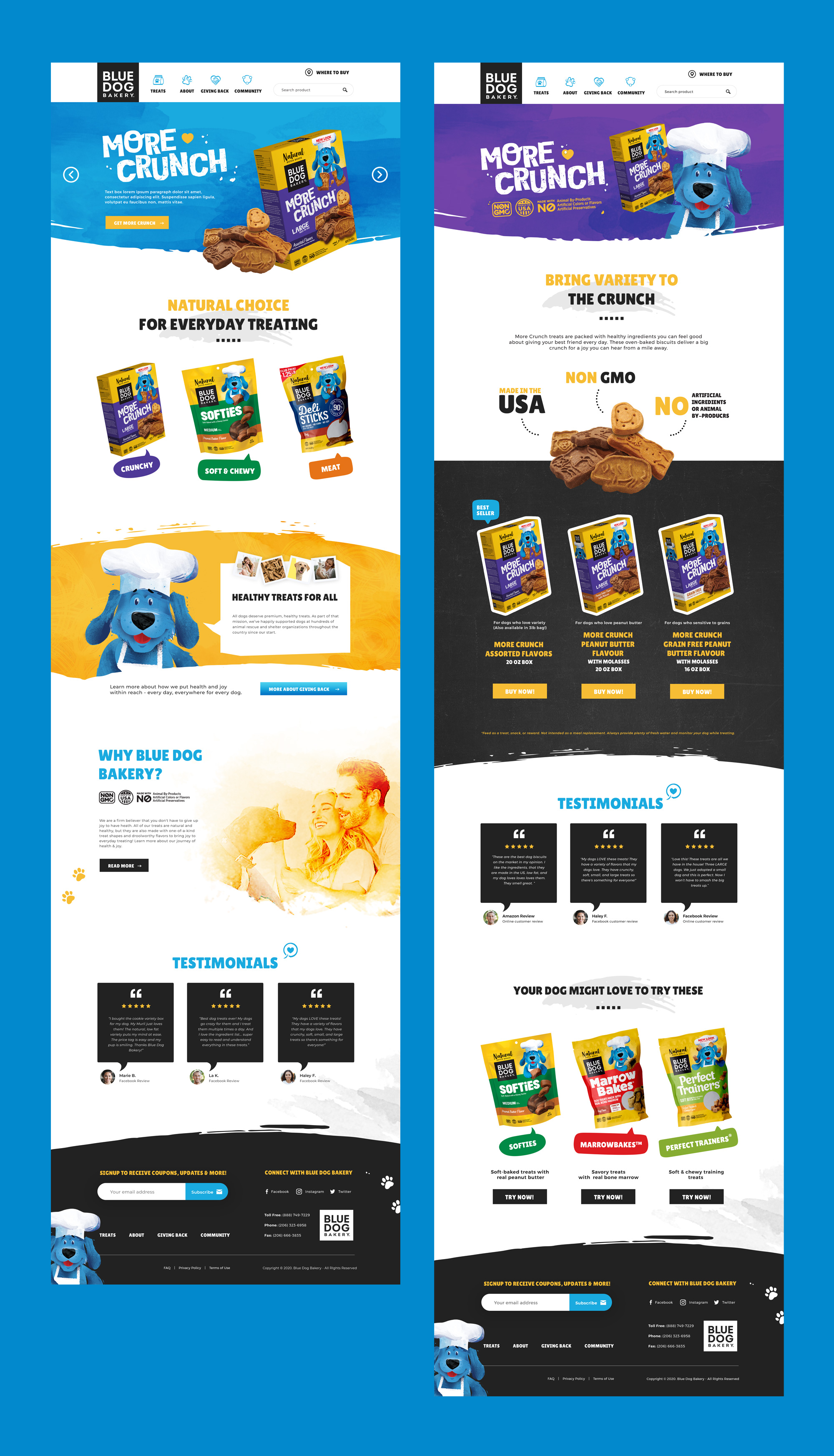 fun dog pet website design