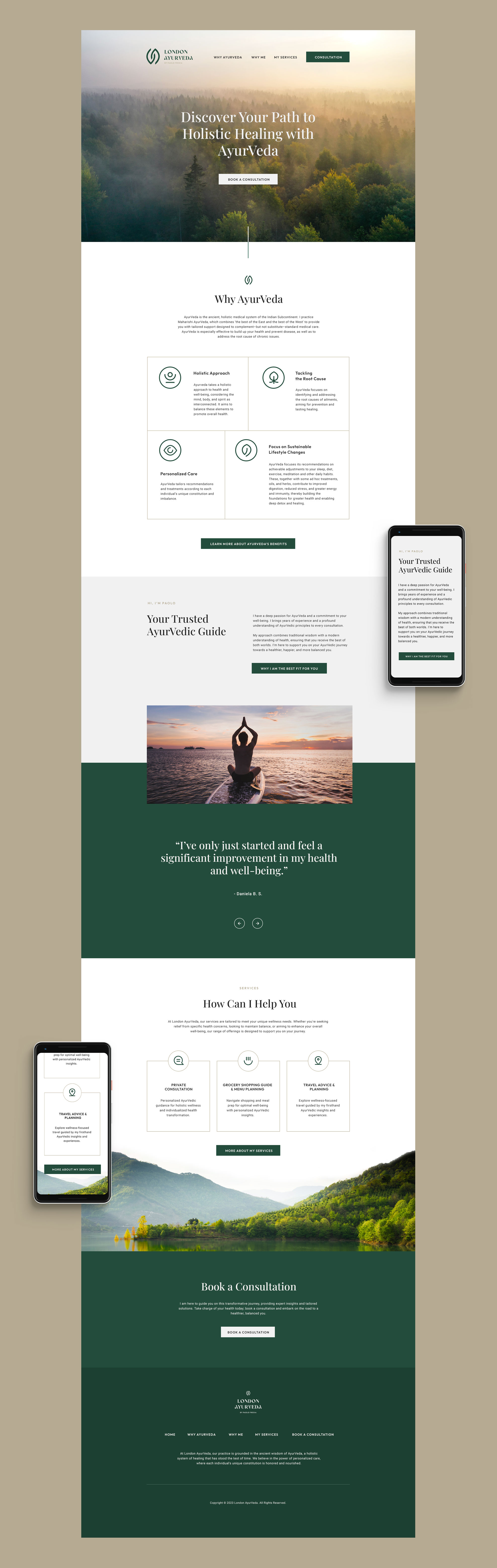 wellness website design